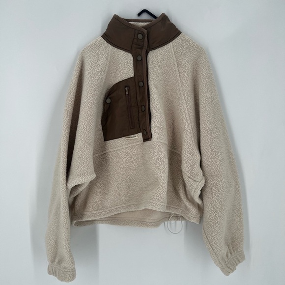 Easy Sundays Sunday Fleece Oversized Jacket In Oat Milk - Picture 2 of 7